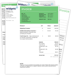 Online format of an Tax Invoice for Distributors