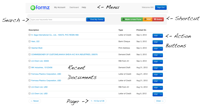 Menu of GST Invoice Software & Format of GST Invoice