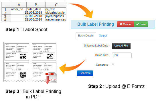 How To Generate Bulk Labels Using Eformz